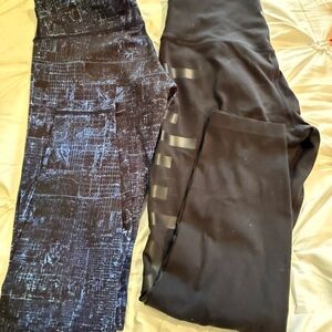 lululemon athletica Black and Blue Leggings
